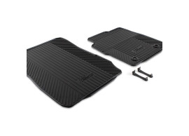 1526899 Ford Fiesta rubber CONTOURED floor mats front WITH CLIPS, black, 2--8 - 2011