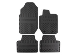 1809466 Ford Ranger rubber floor mats front / rear, black WITH Ranger LOGO, FOR SUPER CAB VERSION, 2012 - ONWARDS