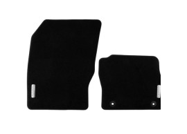 1892571 Ford Focus velour floor mats front, black WITH Focus LOGO, 2011 - 2015