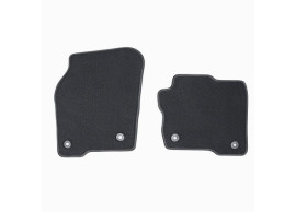 2002925 Ford Edge velour floor mats front / rear, black WITH SILVER DOUBLE STITCHING
