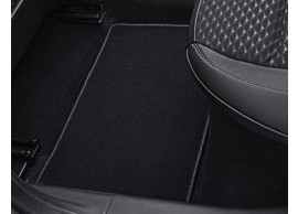 2183958 Ford Focus rear CONTOURED velour floor mats, black, 2018- ONWARD