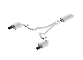 2216647 Ford Mustang SPORTS EXHAUST SYSTEM STAINLESS STEEL, WITH black TWIN TAIL PIPES