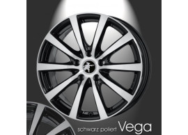 20844012BP Musketier Peugeot 208 (2012 - 2019) lichtmetalen velg Vega 6,5x16 zwart gepolijst