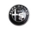 71808019 Alfa Romeo naafkapjes set zwart / zilver