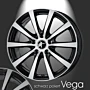 Musketier Peugeot 206 lichtmetalen velg Vega 7x17 zwart gepolijst thumbnail