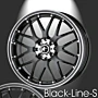 Musketier Citroën C5 2001 - 2008 lichtmetalen velg Black-Line-S 7x17 zwart rand gepolijst, zwarte rand