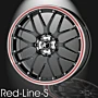 Musketier Citroën C5 2001 - 2008 lichtmetalen velg Red-Line-S 7x17 zwart rand gepolijst, rode rand thumbnail