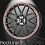 Musketier Peugeot 3008 (2009 - 2016) lichtmetalen velg Red-Line-S 7x17 zwart rand gepolijst, rode rand thumbnail