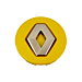Renault hub cap yellow 58mm Renault hub cap yellow 58mm