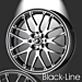 Musketier Citroën C3 Pluriel lichtmetalen velg Black-Line 6x15 zwart gepolijst, zwarte rand