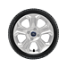 Ford EcoSport (10/2017 - ..) lichtmetalen velg met winterband 16", 5-spaaksdesign, zilver Ford EcoSport (10/2017 - ..) lichtmetalen velg met winterband 16", 5-spaaksdesign, zilver