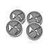 DS naafdoppen Gris Anthra met DS-logo