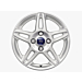 Ford Fiesta (09/2008 - 06/2017) lichtmetalen velg 15" 5 x 2-spaaks design, Sparkle Silver Ford Fiesta (09/2008 - 06/2017) lichtmetalen velg 15" 5 x 2-spaaks design, Sparkle Silver