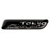 Fiat 500/500c badge zwart Tokio met zilver motief Fiat 500/500c badge zwart Tokio met zilver motief