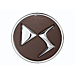DS naafdoppen Brun Topaze met DS-logo DS naafdoppen Brun Topaze met DS-logo