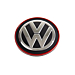 Volkswagen naafkapje met rode rand 66mm Volkswagen naafkapje met rode rand 66mm