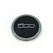 Fiat 500 naafkappen set zwart / chroom
