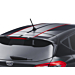 Ford Fiesta (07/2017 - 2023) striping voor dak, matzwart/glimmend rood Ford Fiesta (07/2017 - 2023) striping voor dak, matzwart/glimmend rood