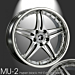 Musketier Citroën DS4 / DS5 lichtmetalen velg MU-2 9Jx20 hyper zwart met rvs