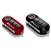 Fiat 500 sleutelbehuizingset zwart en rood met 500-logo
