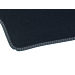 Ford Fiesta (11/2012 - 06/2017) vloermatten, premium velours achter, zwart met cognackleurige dubbele stiknaden