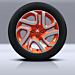 Renault Captur lichtmetalen velg 17" Explore oranje diamant