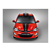 Hyundai i20 3-drs (2012 - 2015) stickers, zwart racing stripes