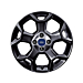 Ford Ka (09/2008 - 05/2016) lichtmetalen velg 16" 5-spaaks Y-design Panther Black