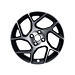 Ford Fiesta (07/2017 - ..) lichtmetalen velg 17" 5 X 2-spaaks Y design, BLACK MATT MACHINED