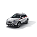 Fiat 500X sticker zijkant rood