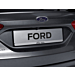 Ford license plate holder silver, with blue Ford oval and black "BRING ON TOMORROW" inscription