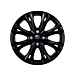Ford Fiesta (09/2008 - 06/2017) lichtmetalen velg 17" 8-spaaks design, zwart