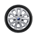 Ford Tourneo / Transit Custom (08/2012 - 09/2023) lichtmetalen velg met winterband 16", 10-spaaksdesign, zilver