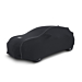 Ford Puma (10/2019 - ..) beschermhoes Premium zwart, met witte bies en witte Ford ovaal Ford Puma (10/2019 - ..) beschermhoes Premium zwart, met witte bies en witte Ford ovaal