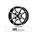 Musketier Citroën C1 / Peugeot 107 / Toyota Aygo 2005 - 2014 lichtmetalen velg Grid 5,5x14 zwart gepolijst