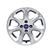 Ford Fiesta (09/2008 - 06/2017) lichtmetalen velg 16" 7-spaaks design, zilver