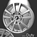 Musketier Citroën Jumper 2006 - 2014 lichtmetalen velg Duty 6,5x16 zilver