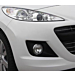 Peugeot 207 mistlampenroosters zwart met chromen sierrand