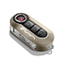 Fiat 500 sleutelbehuizingset mokka en wit met 500-logo