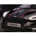 Ford Fiesta (07/2017 - 2023) striping voor motorkap, matzwart/glimmend rood