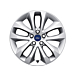 Ford Kuga (2008 - 10/2012) lichtmetalen velg 17" 5x2-spaaks design, zilver Ford Kuga (2008 - 10/2012) lichtmetalen velg 17" 5x2-spaaks design, zilver