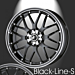 Musketier Citroën C5 2001 - 2008 lichtmetalen velg Black-Line-S 7x17 zwart rand gepolijst, zwarte rand