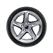 Ford Focus (04/2018 - ..) lichtmetalen velg met winterband 16", 5-spaaksdesign, zilver