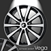 Musketier Peugeot 206 lichtmetalen velg Vega 6x15 zwart gepolijst
