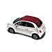 Fiat 500/500c humanoid sticker wit / zwart
