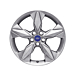 Ford lichtmetalen velg 18" 5-spaaks design, Mystique Silver Ford lichtmetalen velg 18" 5-spaaks design, Mystique Silver
