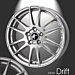 Musketier Peugeot 407 coupé lichtmetalen velg Drift 7,5x18 zilver