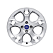 Ford Fiesta (09/2008 - 06/2017) lichtmetalen velg 17" 5-spaaks design, zilver