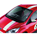 Ford Ka (09/2008 - 05/2016) striping Grand Prix wit met dakspoiler