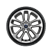 Ford Kuga (12/2019 - ..) lichtmetalen velg met winterband 17", 5 x 2-spaaksdesign, zilver